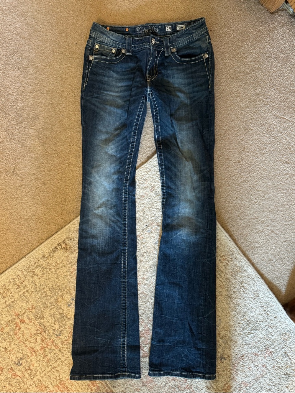 Miss Me Women's Dark Blue Bootcut Jeans 29x37